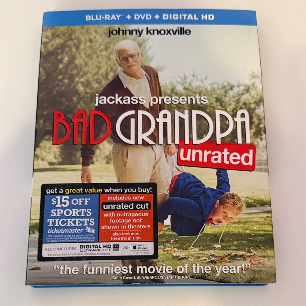 Bad Grandpa Unrated Blu-ray DVD Digital HD